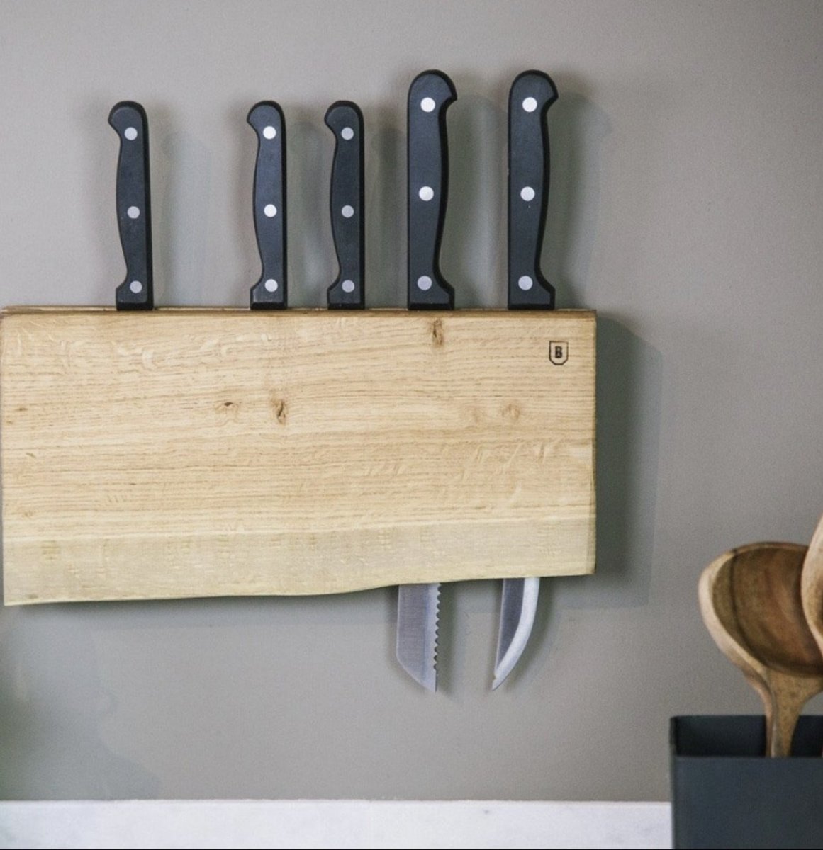 Messenhouder, vleeshaak en meetlint cadeau set - CooleCadeau